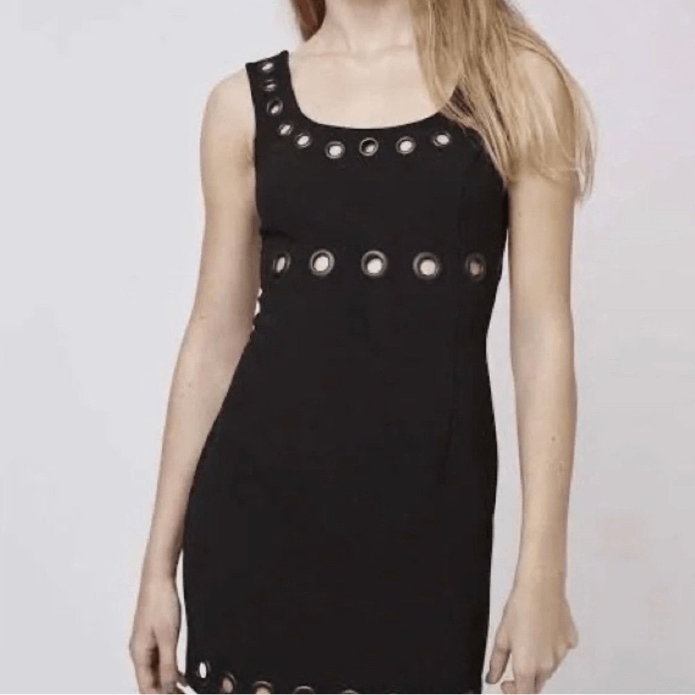 Topshop Eyelet Gromlet Black dress
